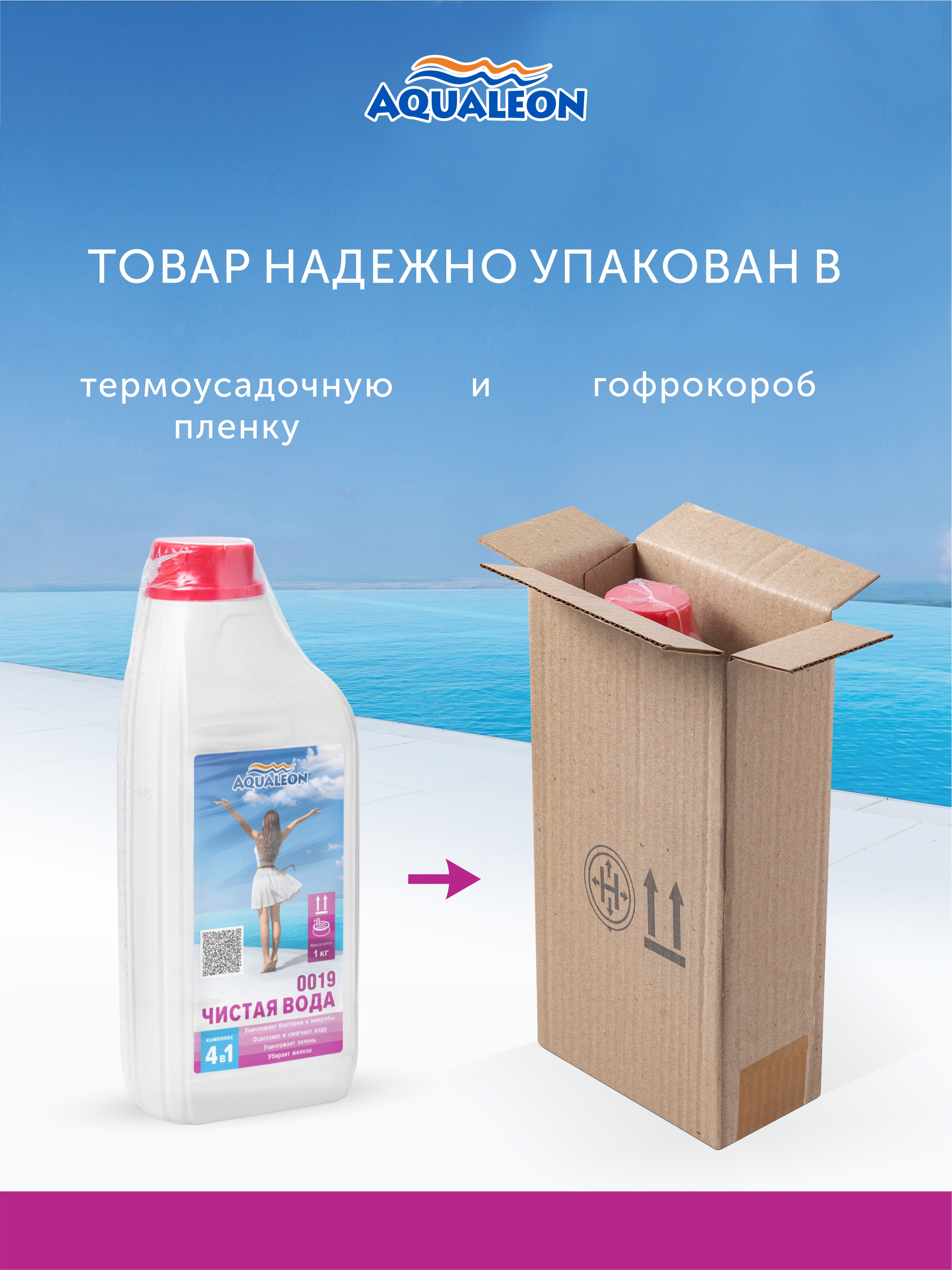 Универсальное средство ЧИСТАЯ ВОДА 4 в 1 (Флакон 1 кг)